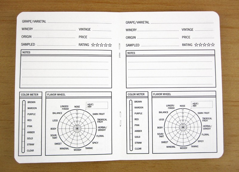 Free printable wine tasting journal