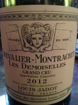 2012 Louis Jadot "Les Demoiselles" Cheavalier Montrachet