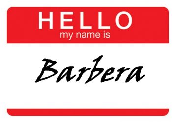 Hello my name is Barbera