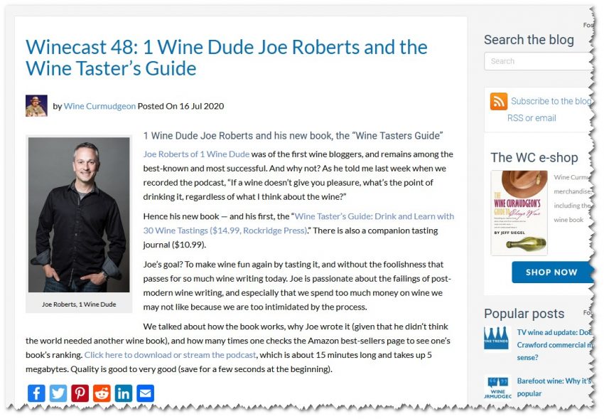 Wine Curmudgeon 2020