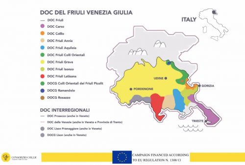Friuli map Consorzio Tutela Vini Collio 
