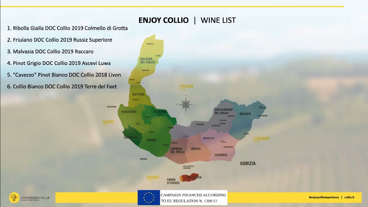 Collio tasting map