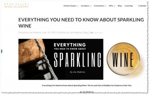 Going Behind the Bubbles for Napa Valley Wine Academy