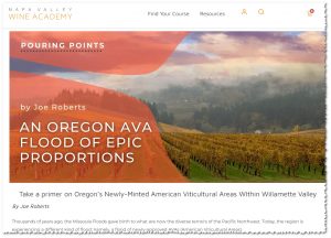 Navigating A Flood of Oregon AVAs for NVWA
