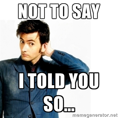 Dr Who told you so