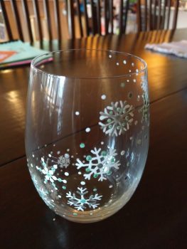 Hand-painted wine glasses by Jodi Granovsky