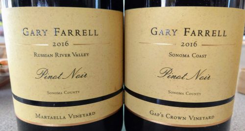 Gary Farrell 2016 Martaella  & Gap's Crown Pinots