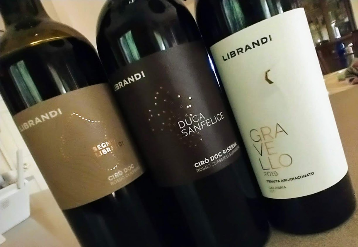 Librandi tasting lineup 1