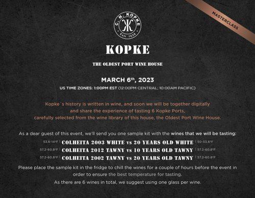 Kopke masterclas invite
