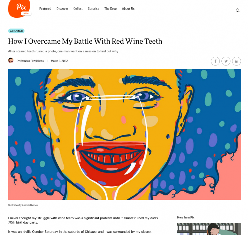 Pix Red Wine Teeth