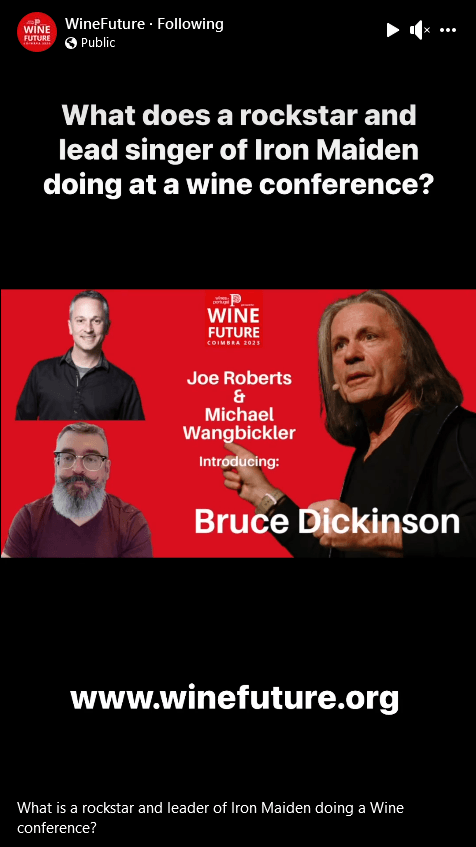 Wine Future Bruce Dickinson Keynote introduction