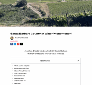 Strong All Along (2025 Santa Barbara County Tasting Report)
