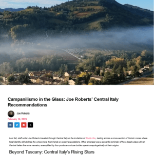 Campanilismo in the Glass: Touring Central Italy for Cristaldi & Co.