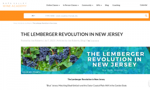“Blue” Jersey (Talking NJ Lemberger for NVWA)