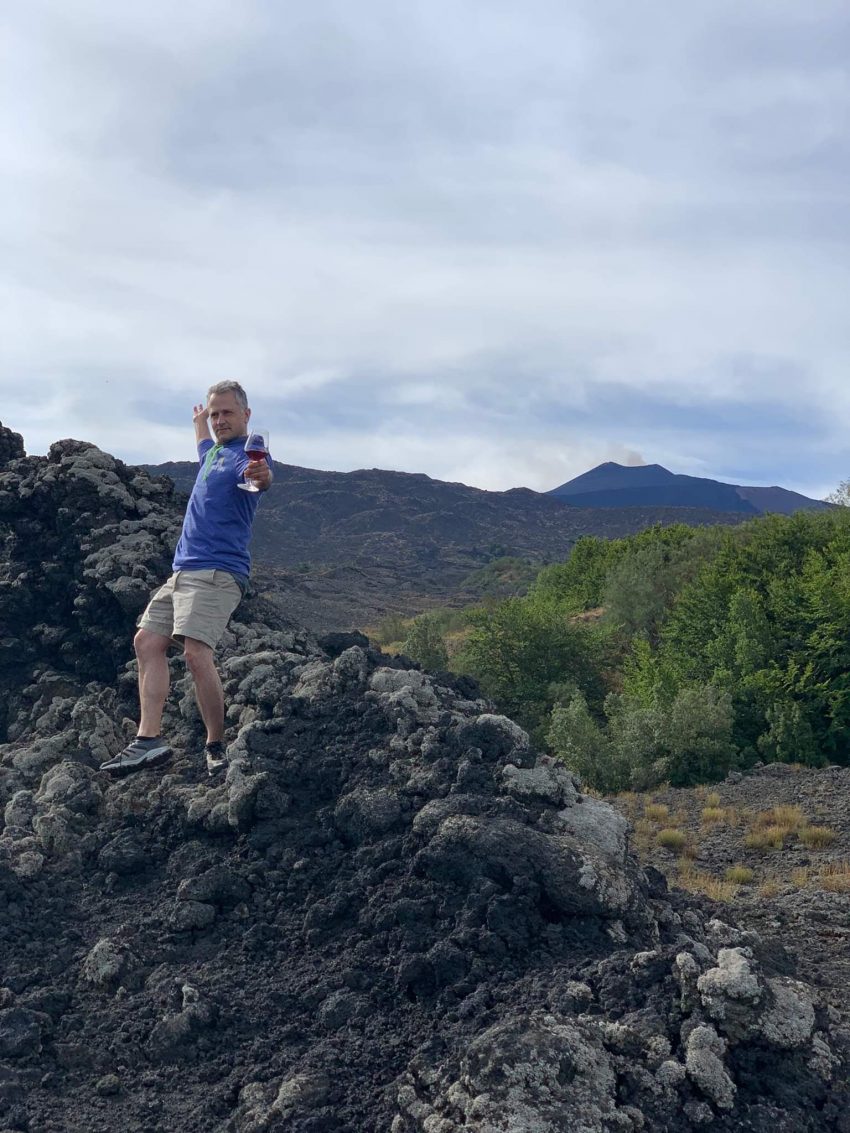 Joe on Mt Etna